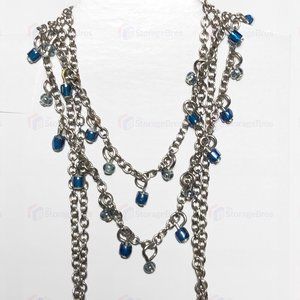 Old Navy 2strand necklace blue bead